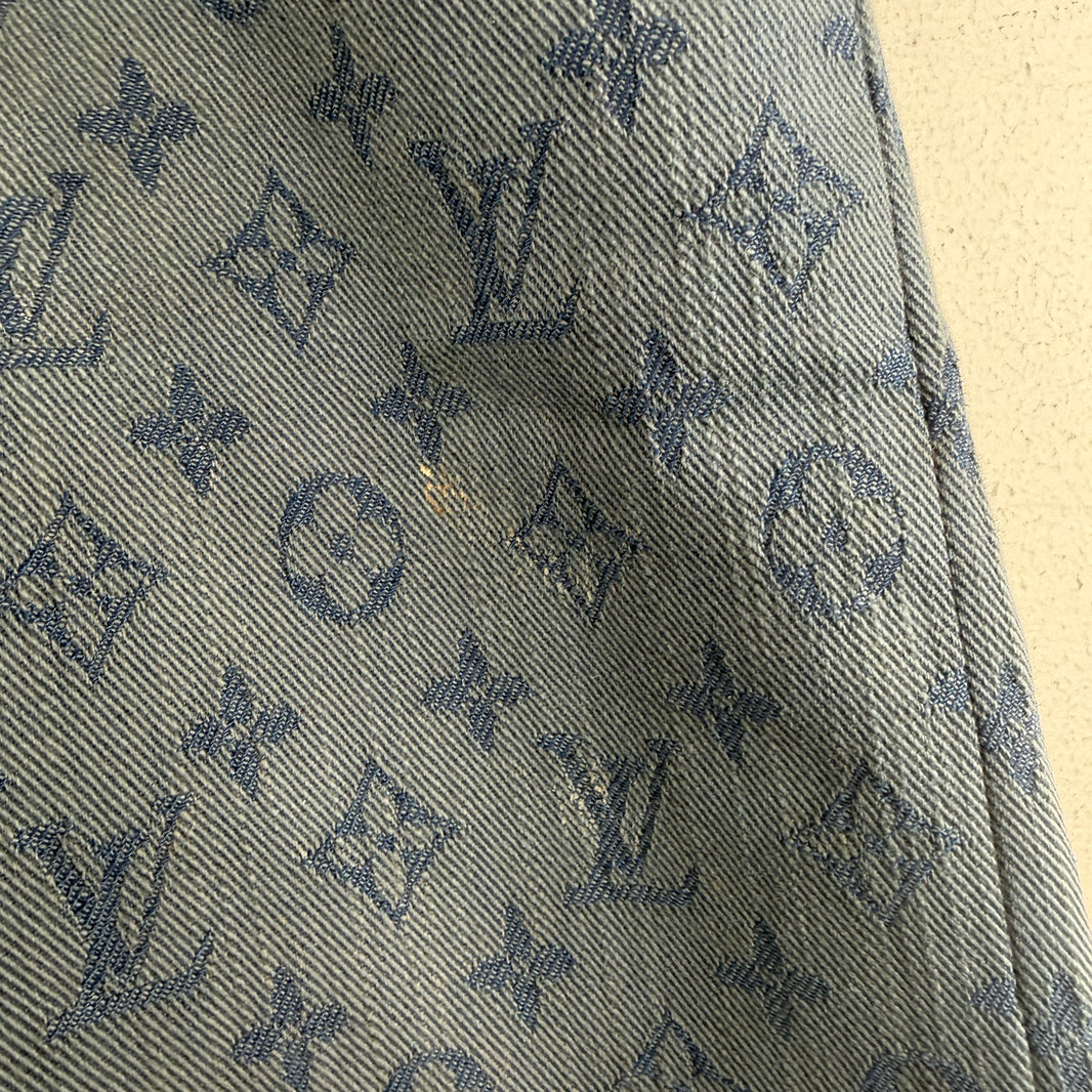 Louis Vuitton Slim Blue Monogram Jeans