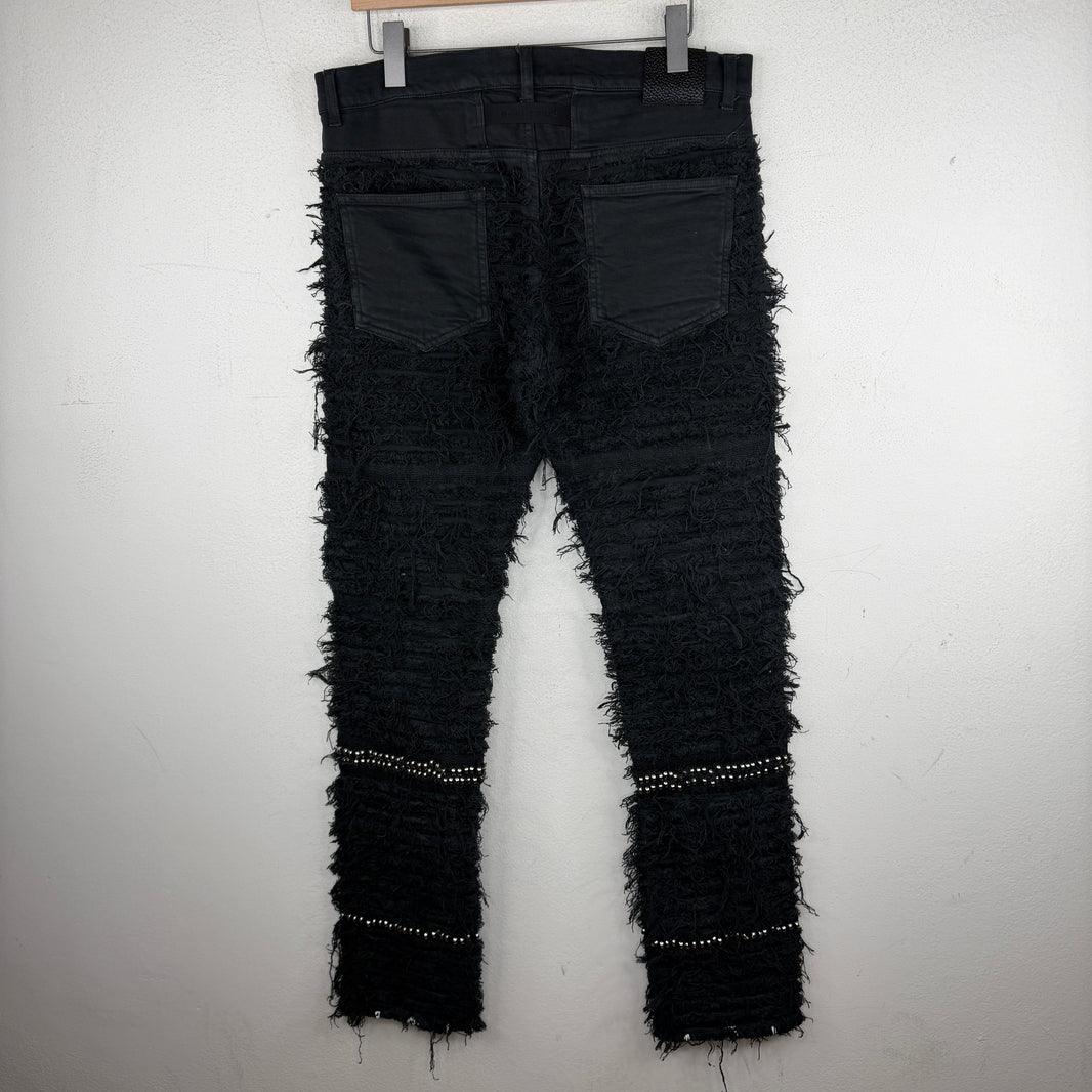 Alyx Blackmeans Studded Shredded Jeans