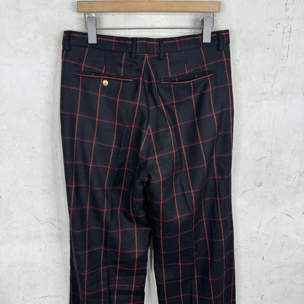 Gucci Plaid Wool Trousers