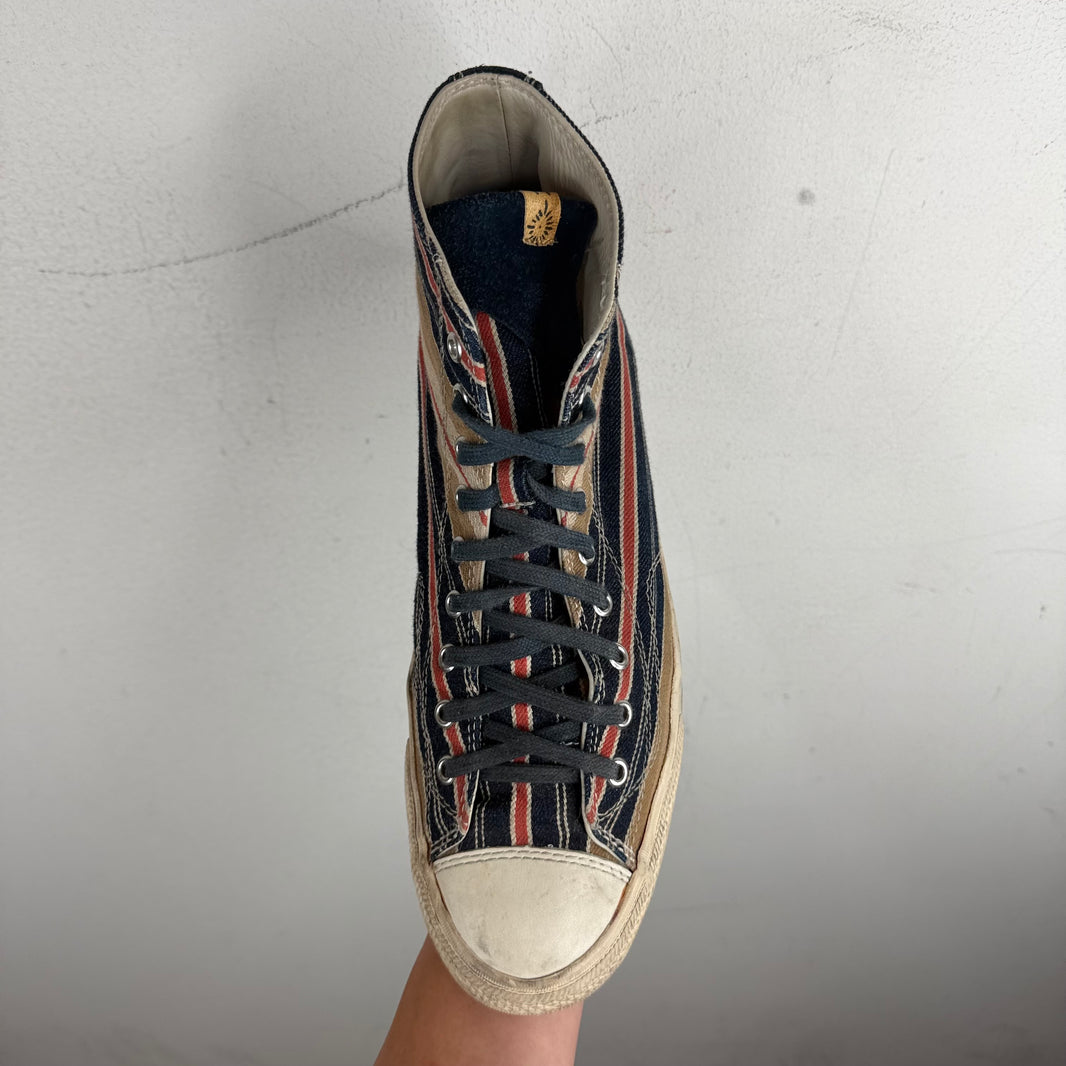 Visvim Striped Skagway High Top Sneakers