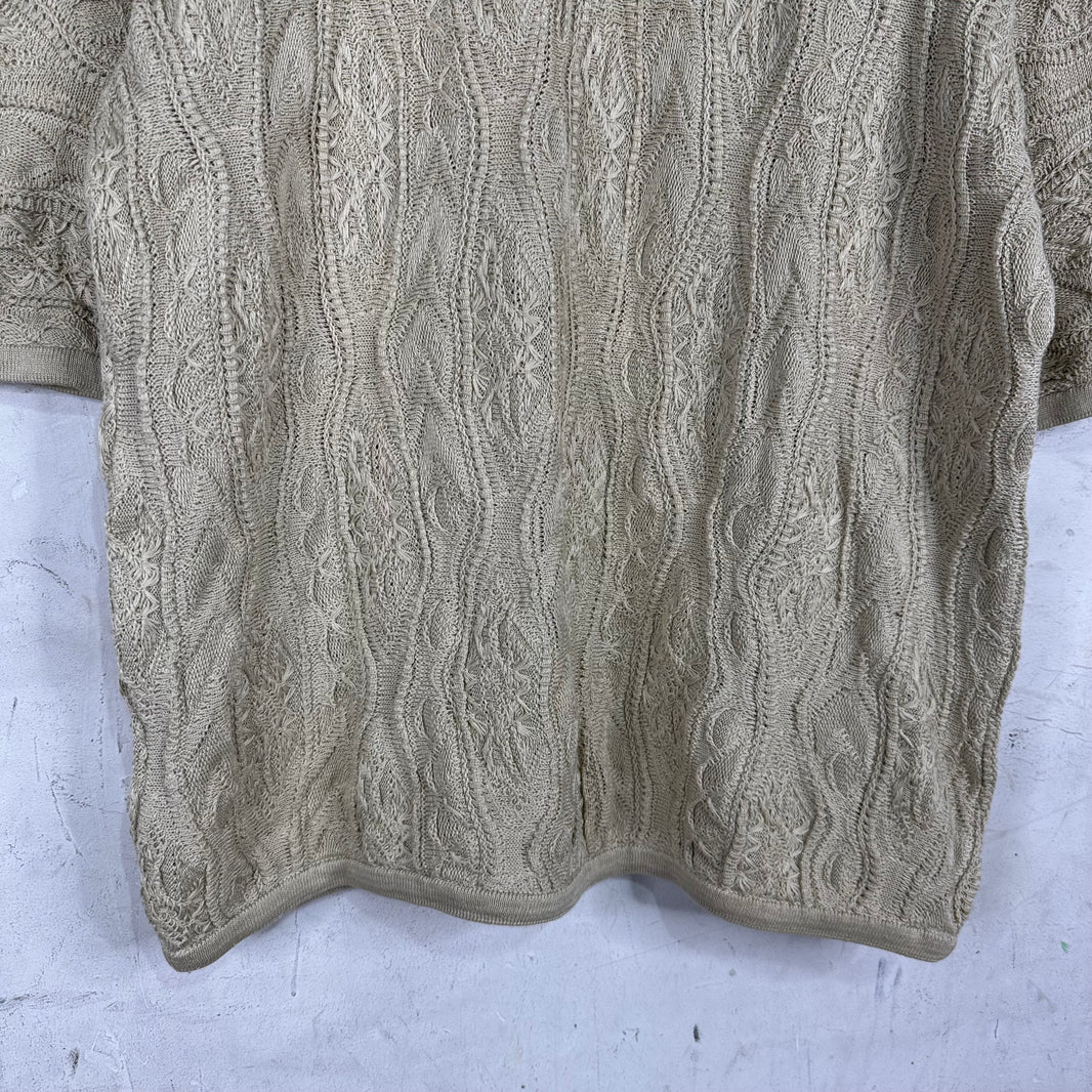 Vintage Coogie Beige Knitted Polo