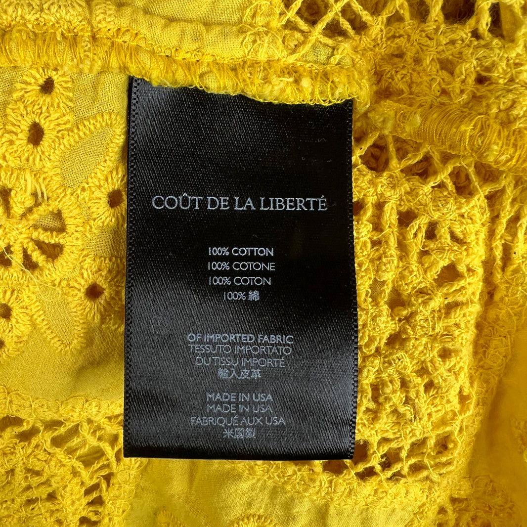 Cout De La Liberte Yellow Floral Knitted Shirt