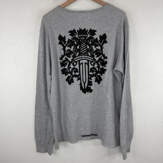 Chrome Hearts Gray Dagger L/S Thermal Shirt