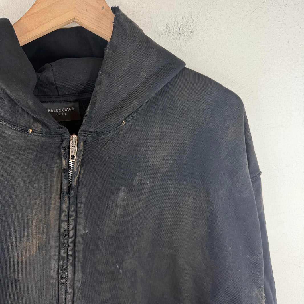 Balenciaga Mud Show Zip-Up Hoodie