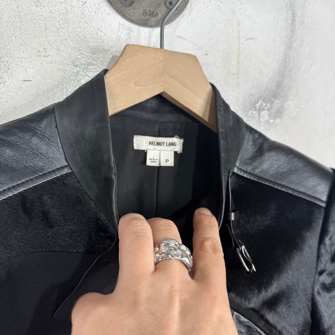 Helmut Lang Mohair Leather Moto Jacket