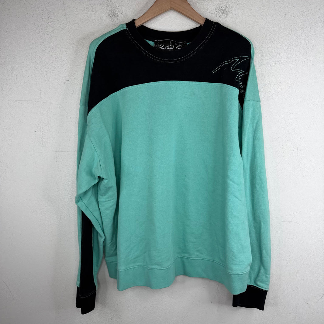 Martine Rose Two Tone Cursive Logo Crewneck