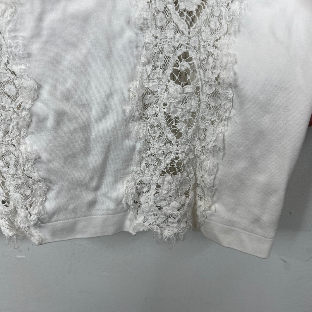 Dolce & Gabanna Floral Lace Hybrid T-Shirt
