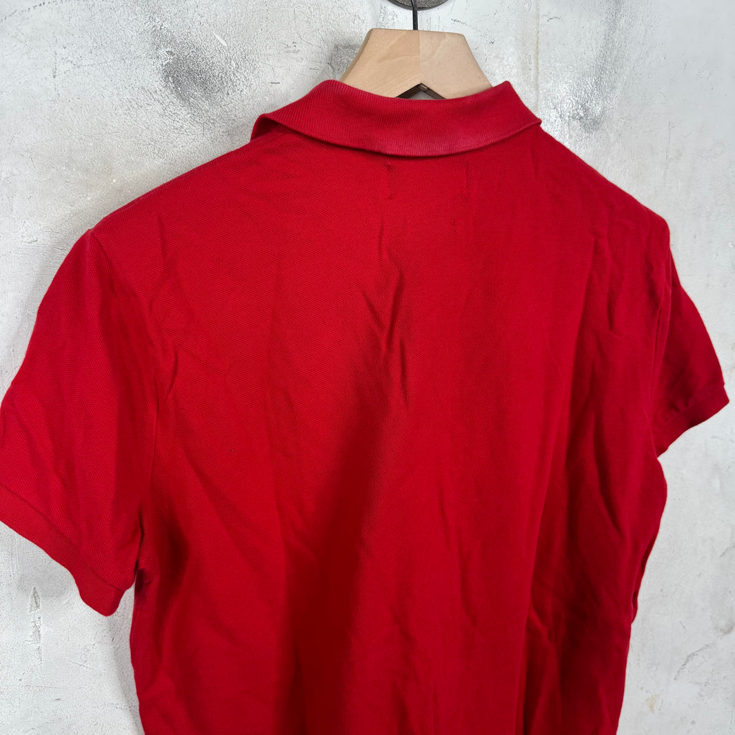 Ralph Lauren Red Printed Equipment Polo Shirt