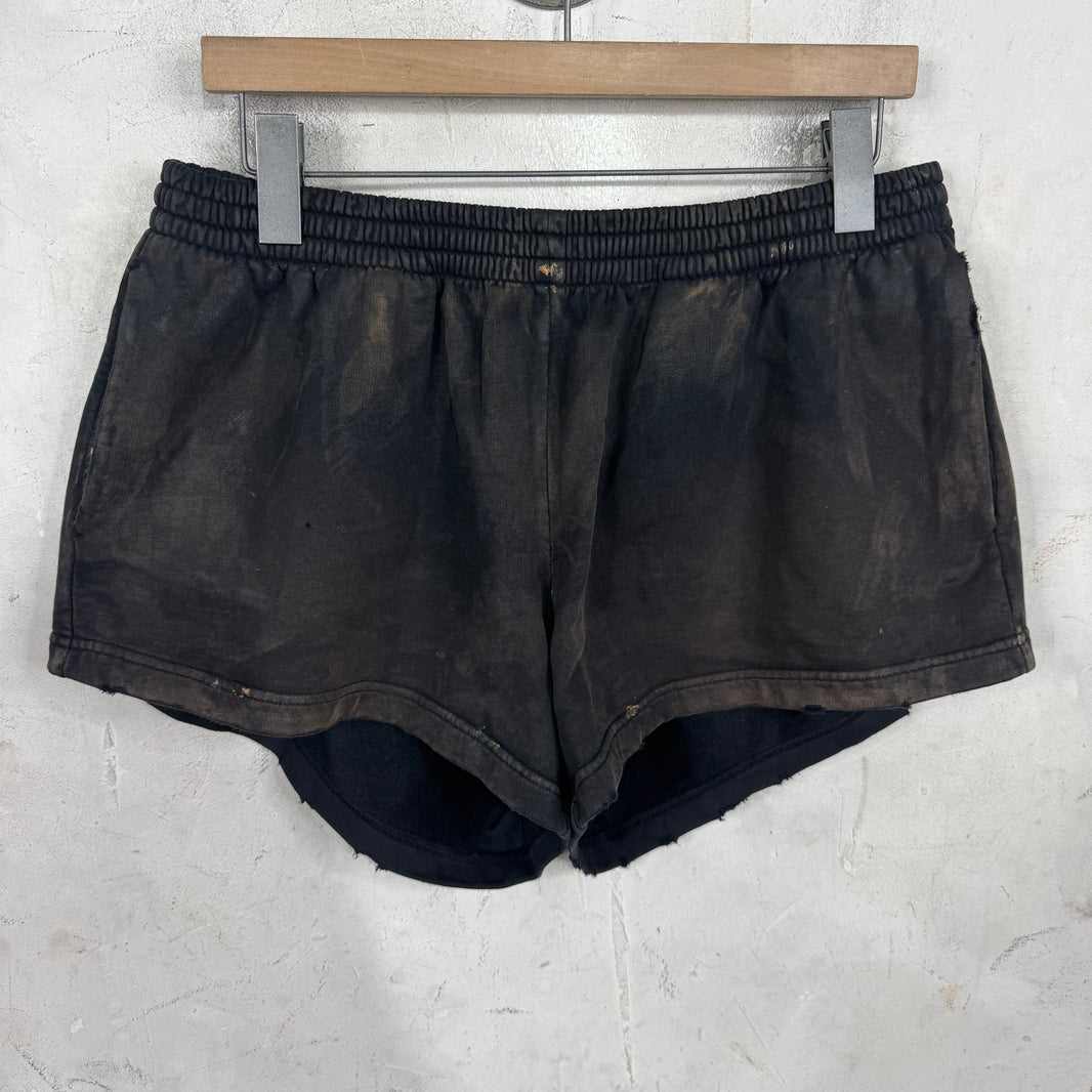 Balenciaga Mudded Short Sweatshorts
