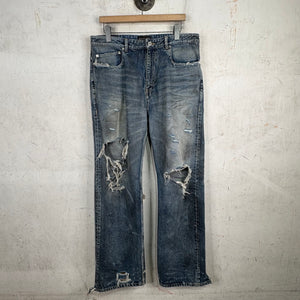 Balenciaga 2022 Distressed Mudwash Jeans