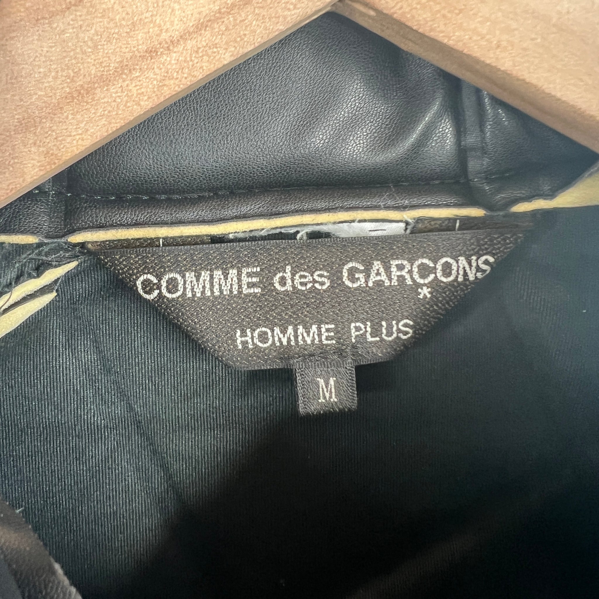 CDG Black Asymmetrical Square Embossed Jacket