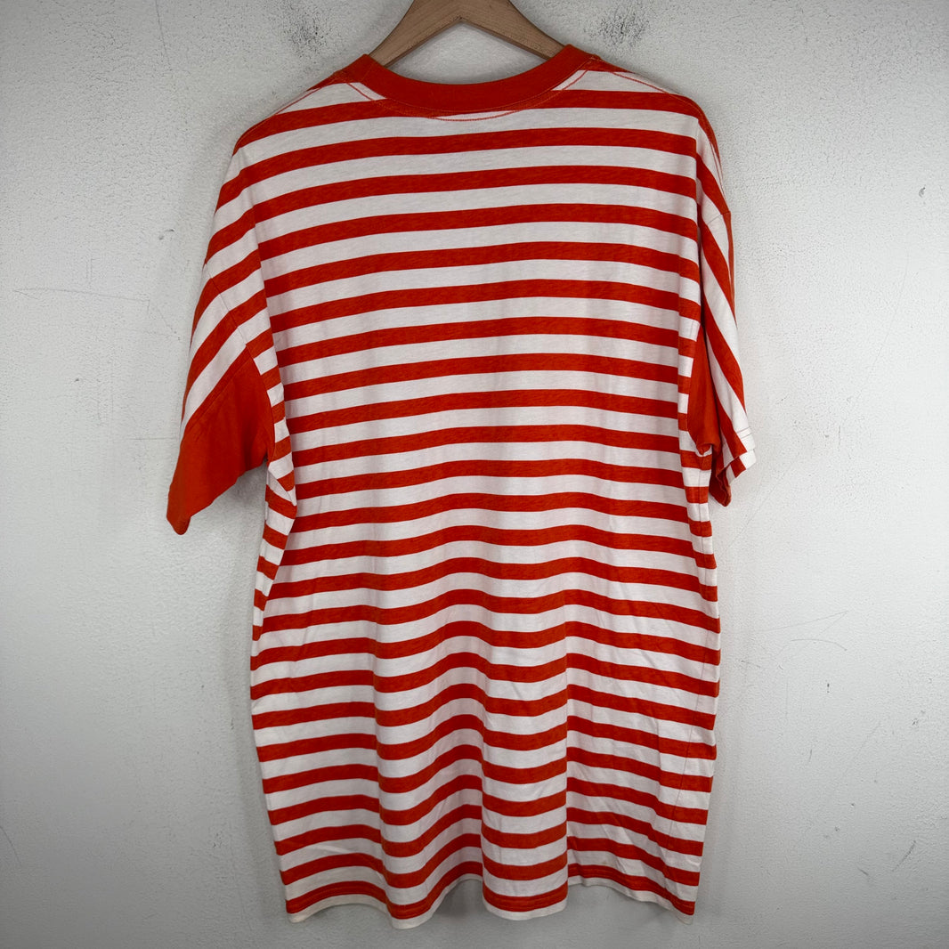 Martine Rose Orange Striped T-Shirt