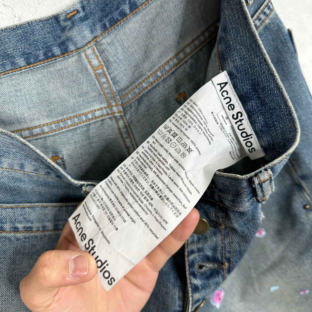 Acne Studios Sticker Floragatan Flared Jeans