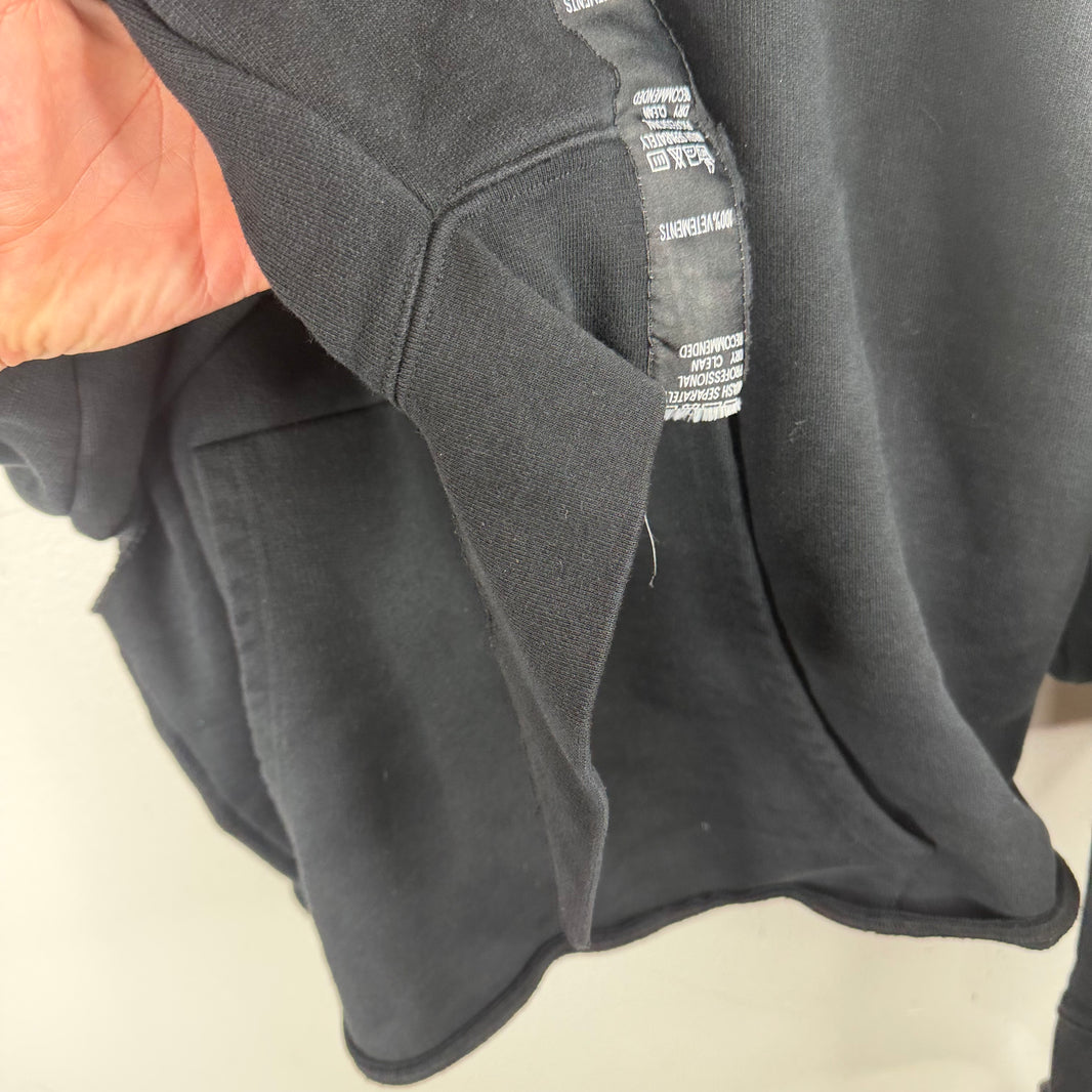 Vetements Cropped Long Washtag Hoodie