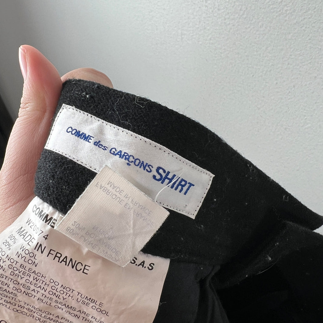 CDG Shirt Wool Patchwork Trousers