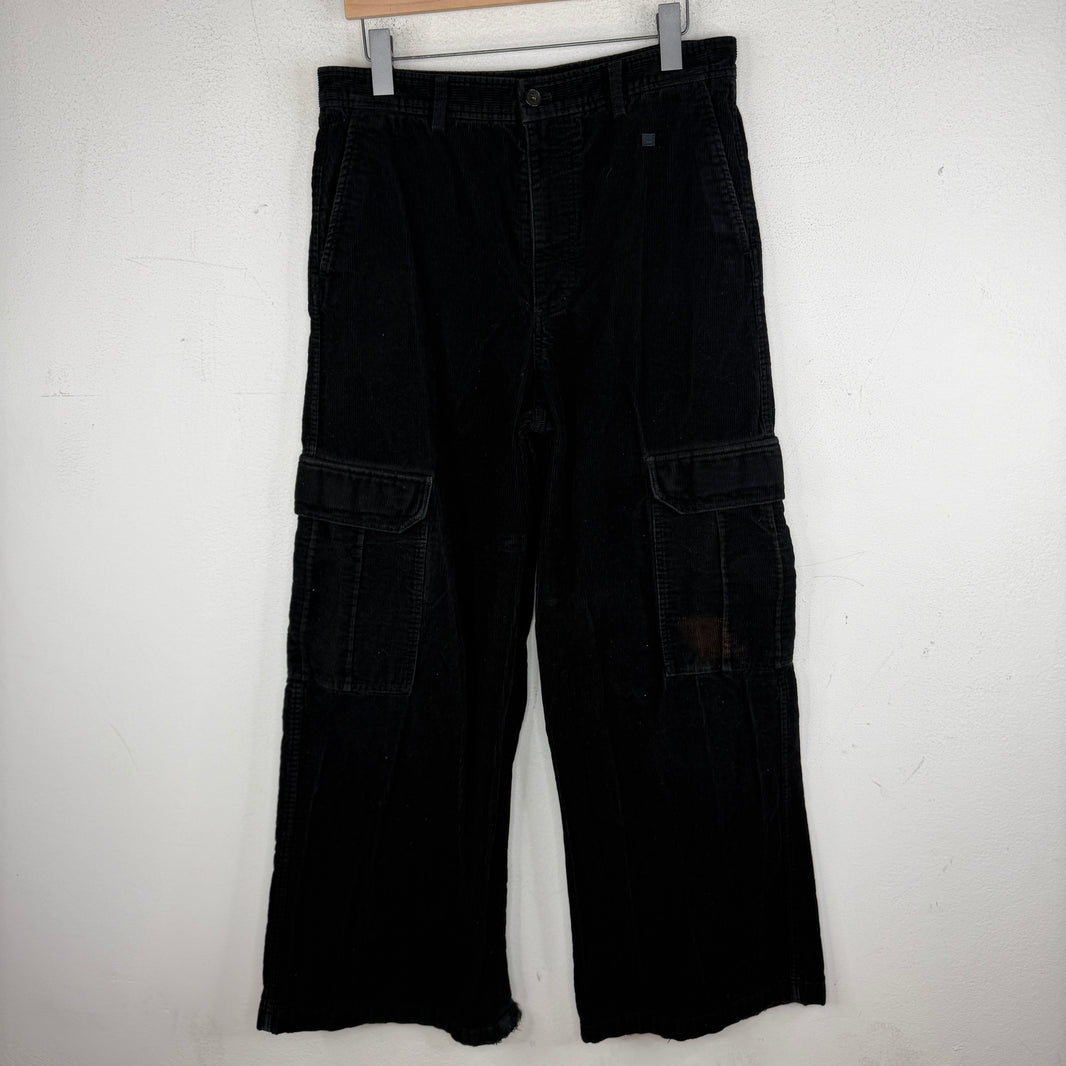 Acne Studios Black Corduroy Cargo Pants