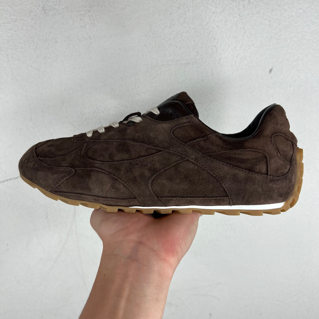 Bottega Veneta Brown Suede Flash Orbit Sneakers