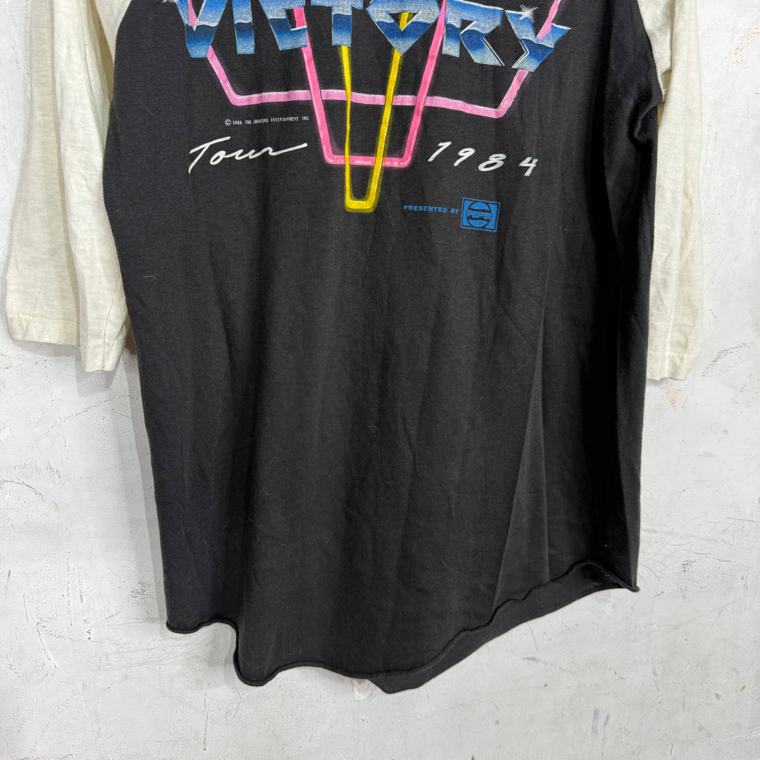 Vintage 1984 MJ Victory Tour Raglan T-Shirt