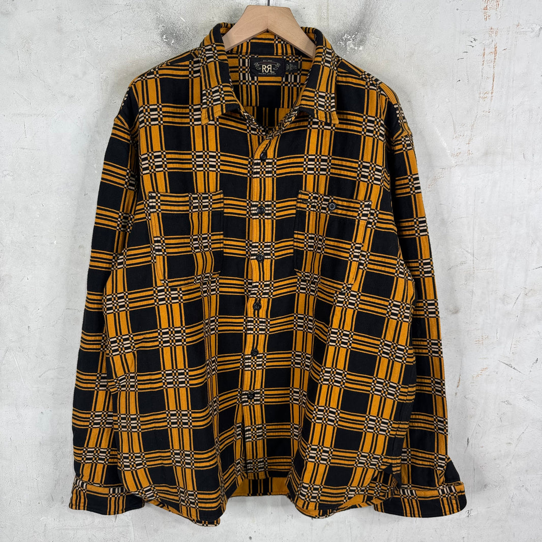 RRL Black/Yellow Heavy Flannel Shirt
