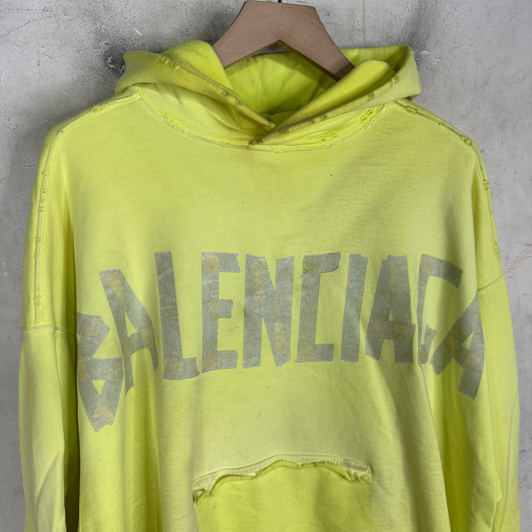 Balenciaga Neon Tape Logo Hoodie