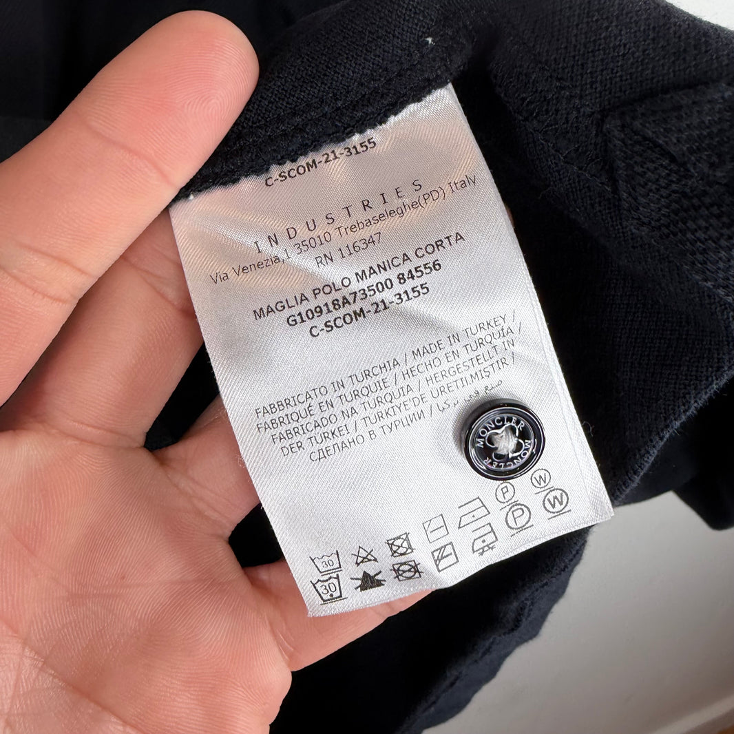 Moncler Black Logo Polo Shirt