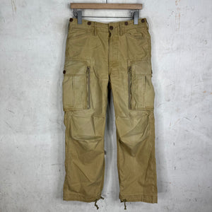 RRL Heavy Tan Zippered Cargos