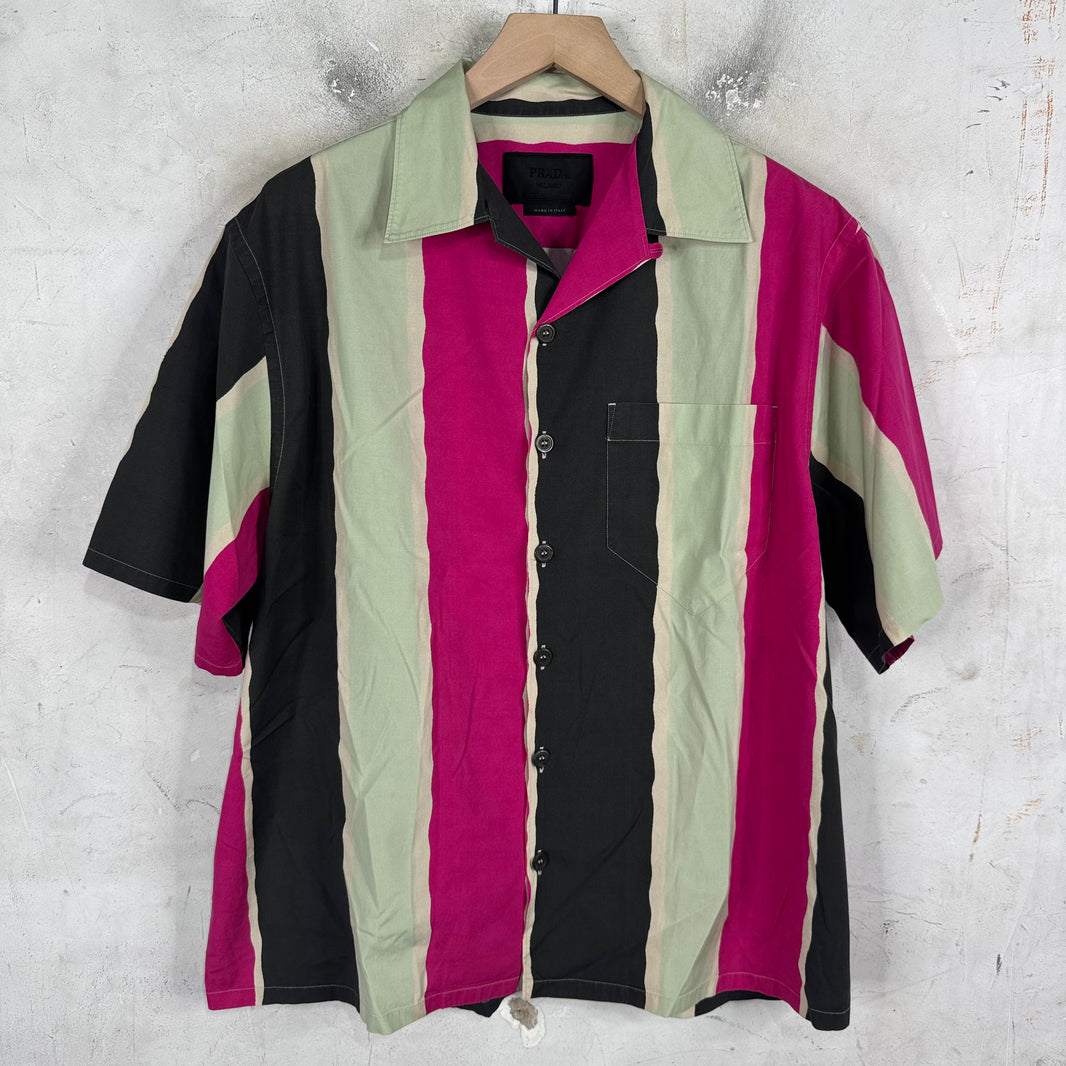 Prada Patterened Watercolor Bowling Shirt