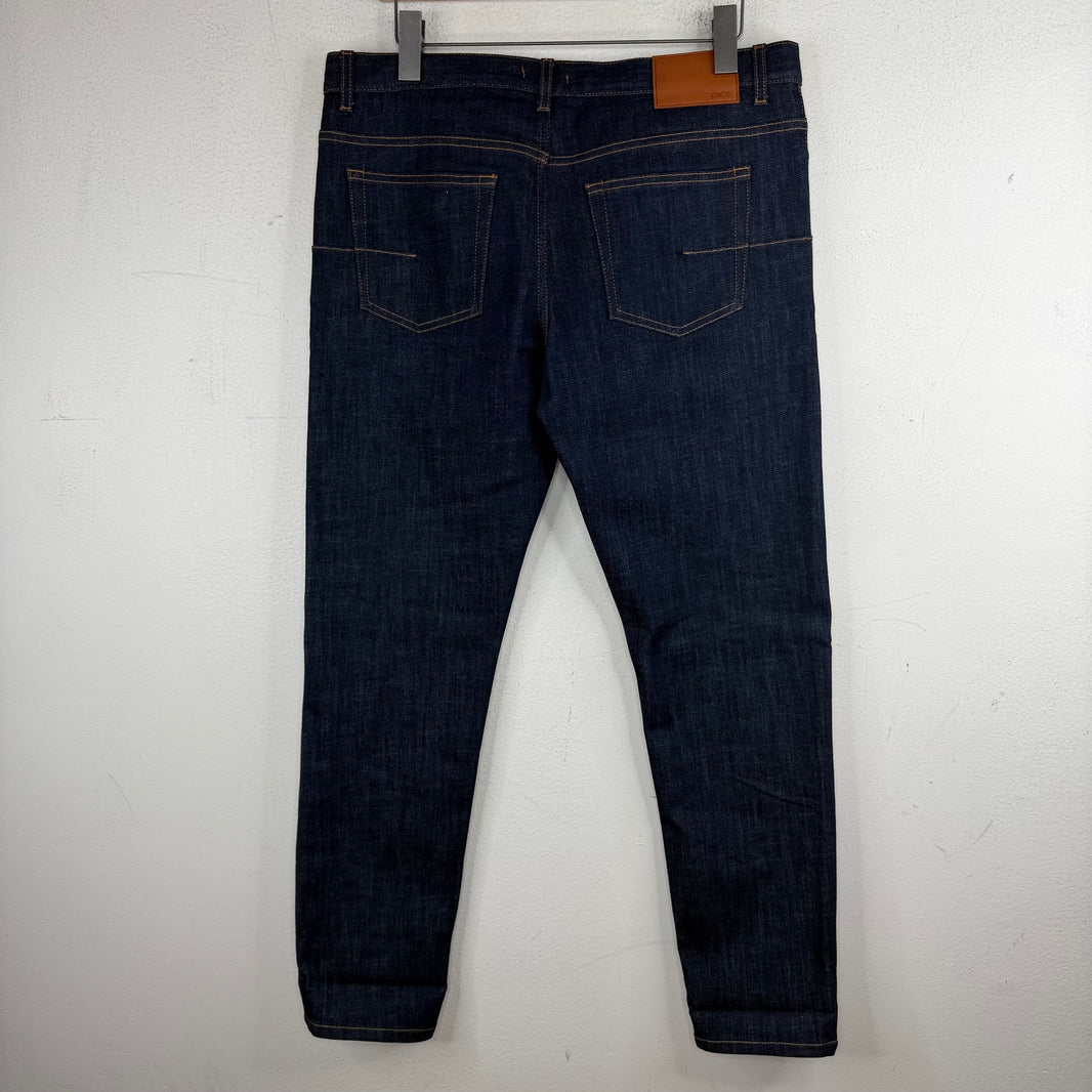 Dior Oblique Cuffed Indigo Jeans