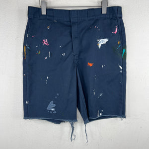 Paly Navy Paint Splatter Junkie Shorts