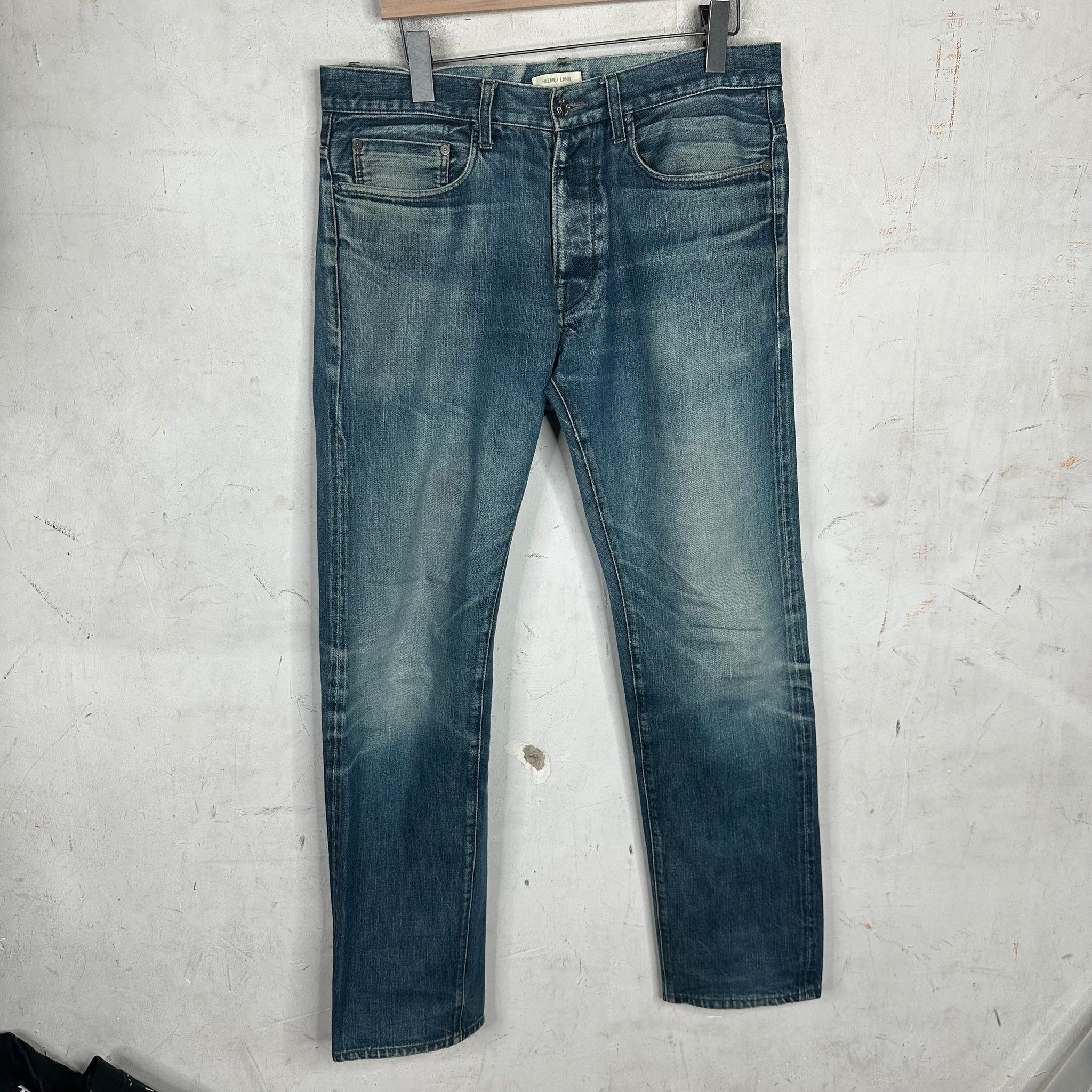 Helmut Lang Distressed Blue Jeans