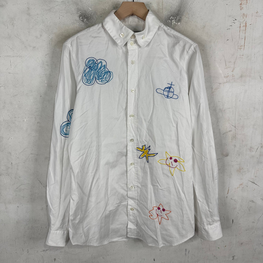 Vivienne Westwood Embroidered White Button Up