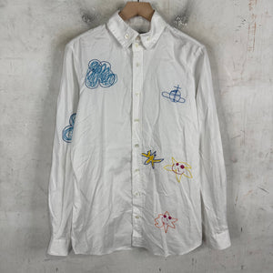 Vivienne Westwood Embroidered White Button Up