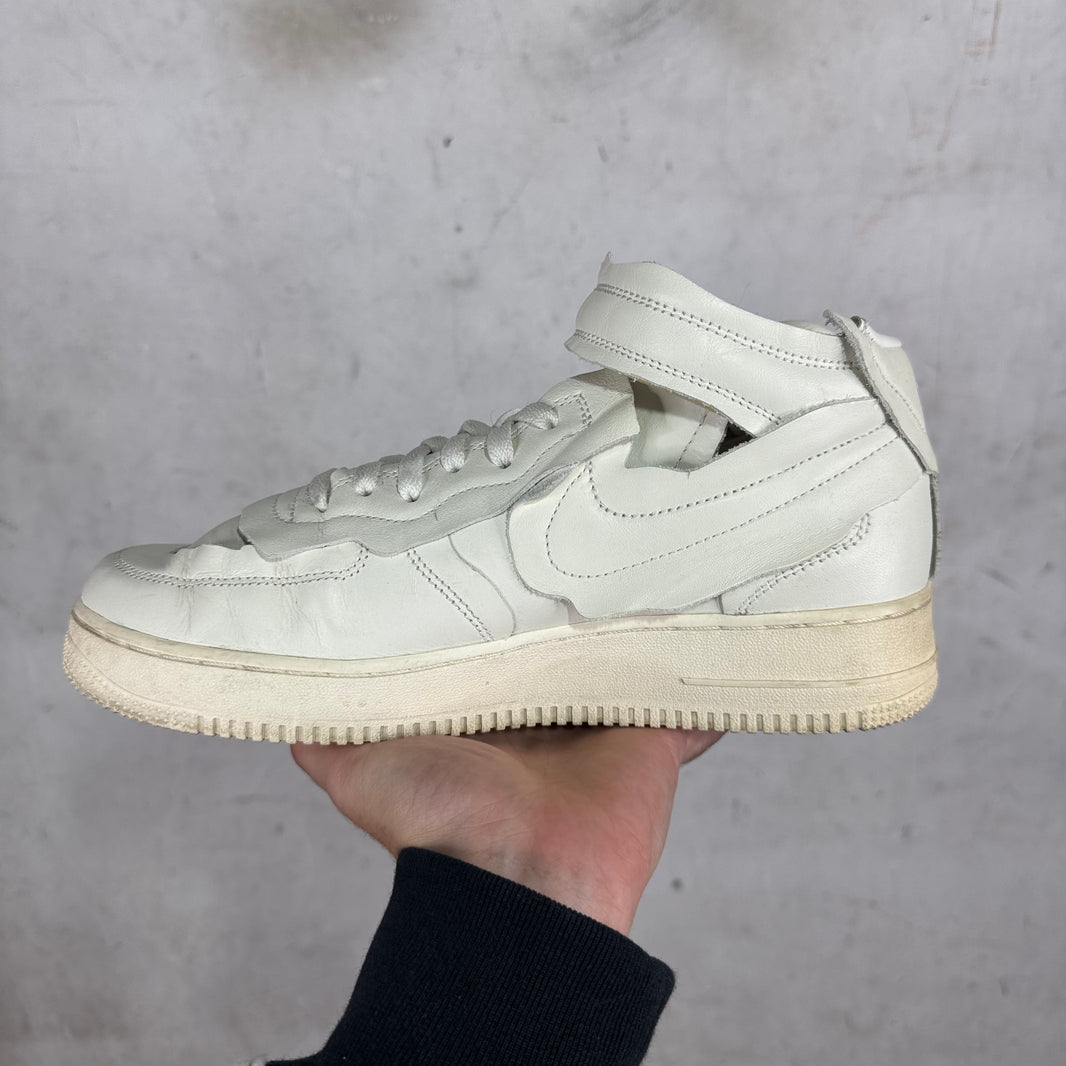 Nike x CDG White Paneled Mid AF1's