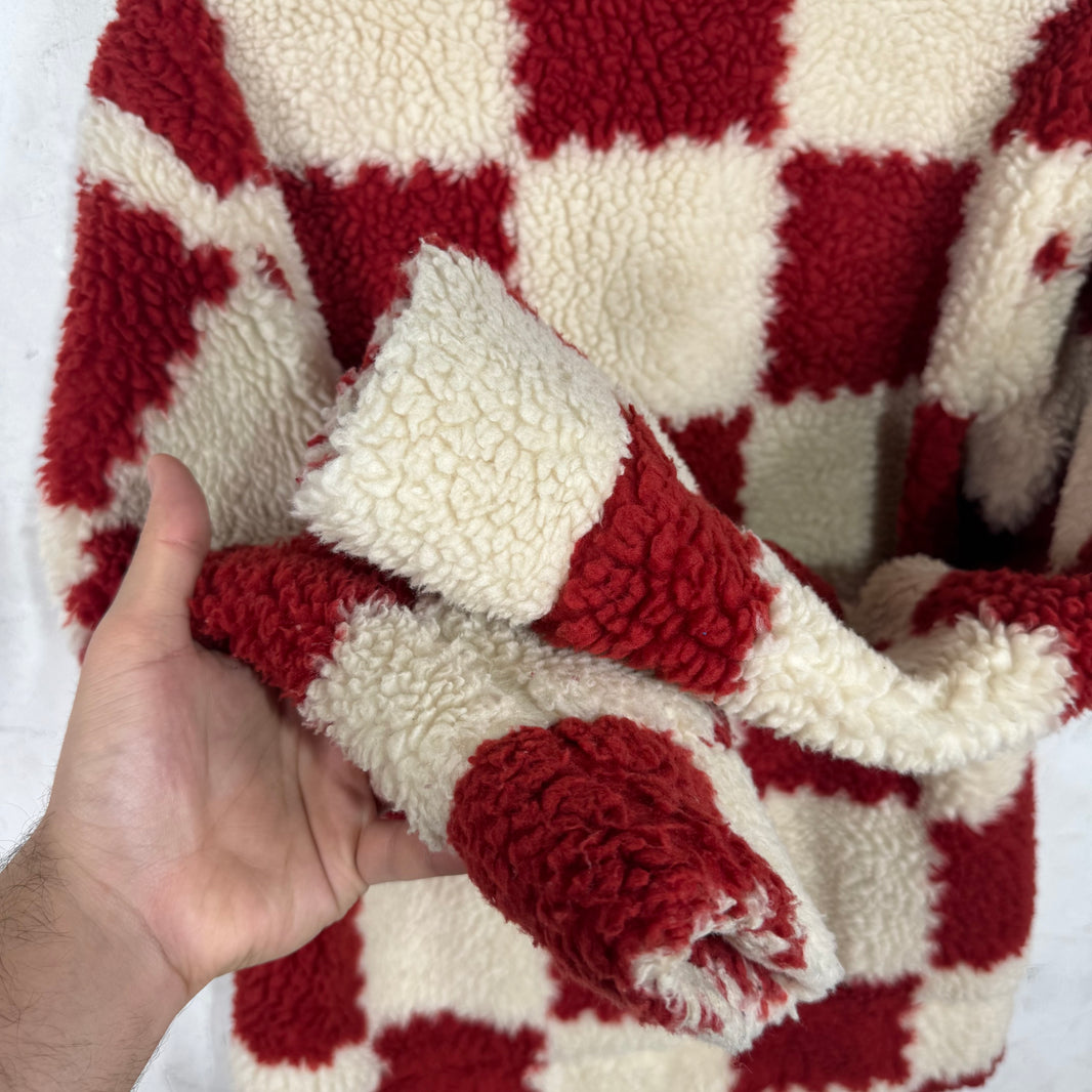 Louis Vuitton x Nigo Red Damier Fleece Jacket