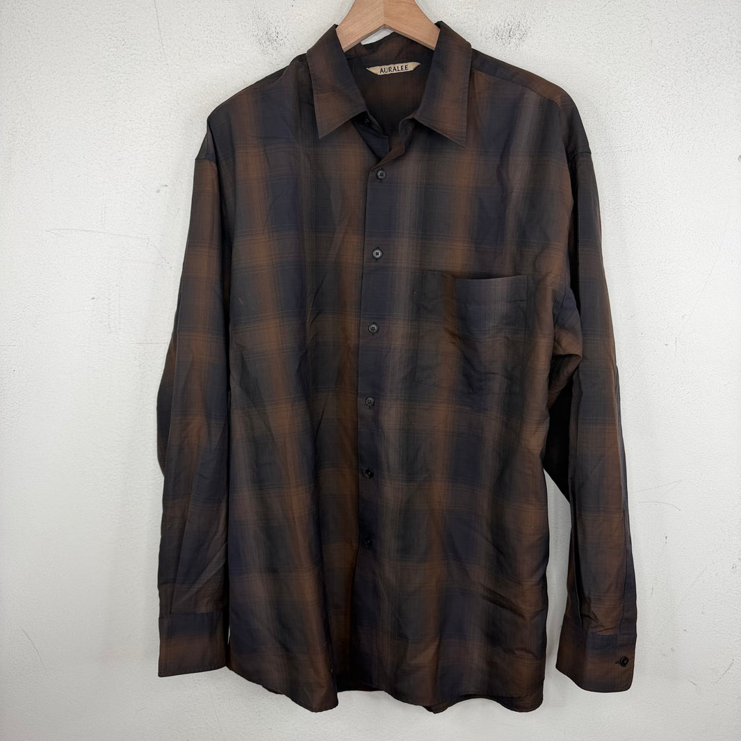 Aura Lee Plaid LS Button Up Shirt