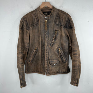 RRL Distressed Moto Leather Cowhide Jacket