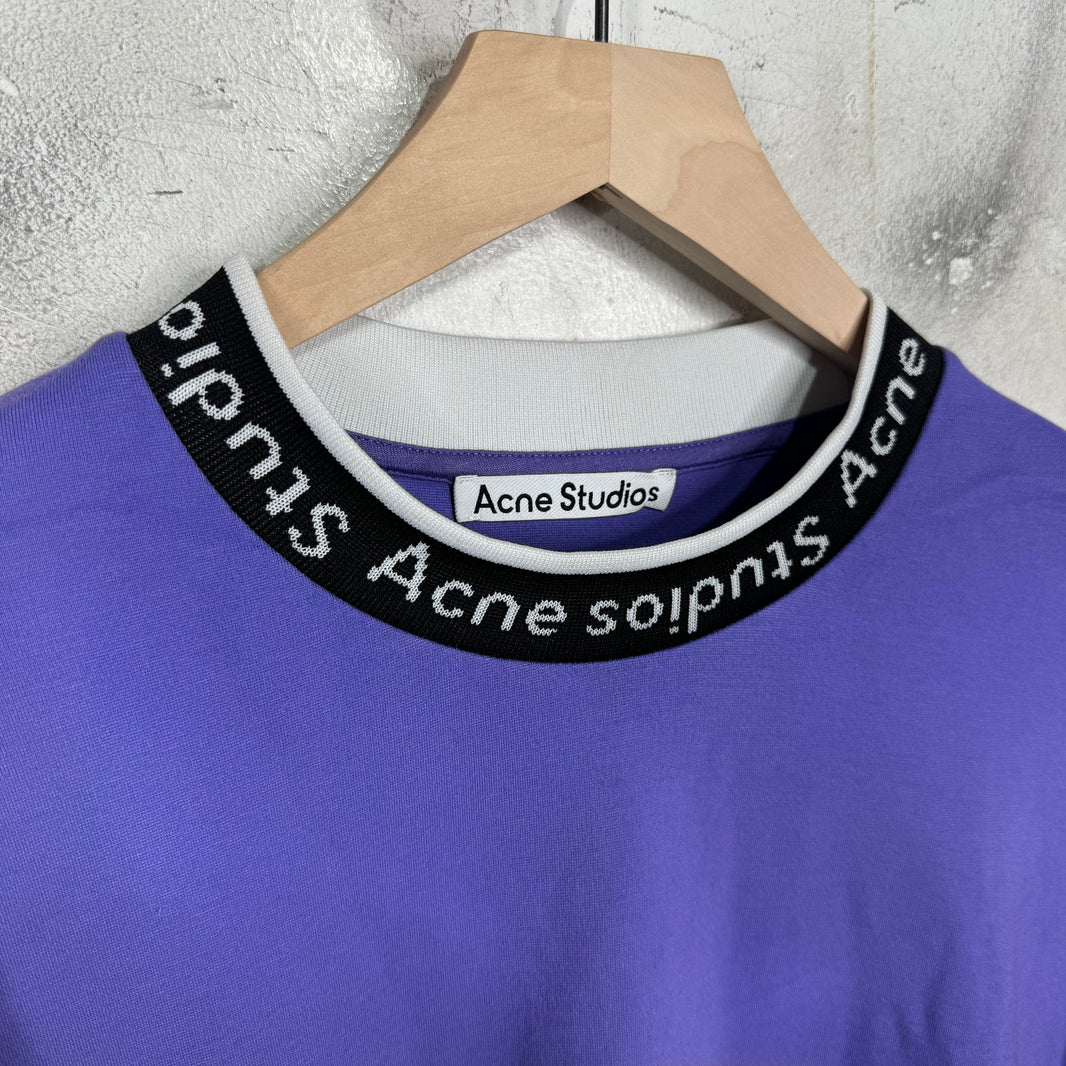 Acne Studios Logo Jacquard T-Shirt Purple