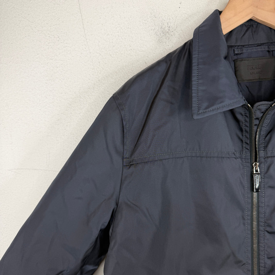 Prada Navy Nylon Zip Jacket