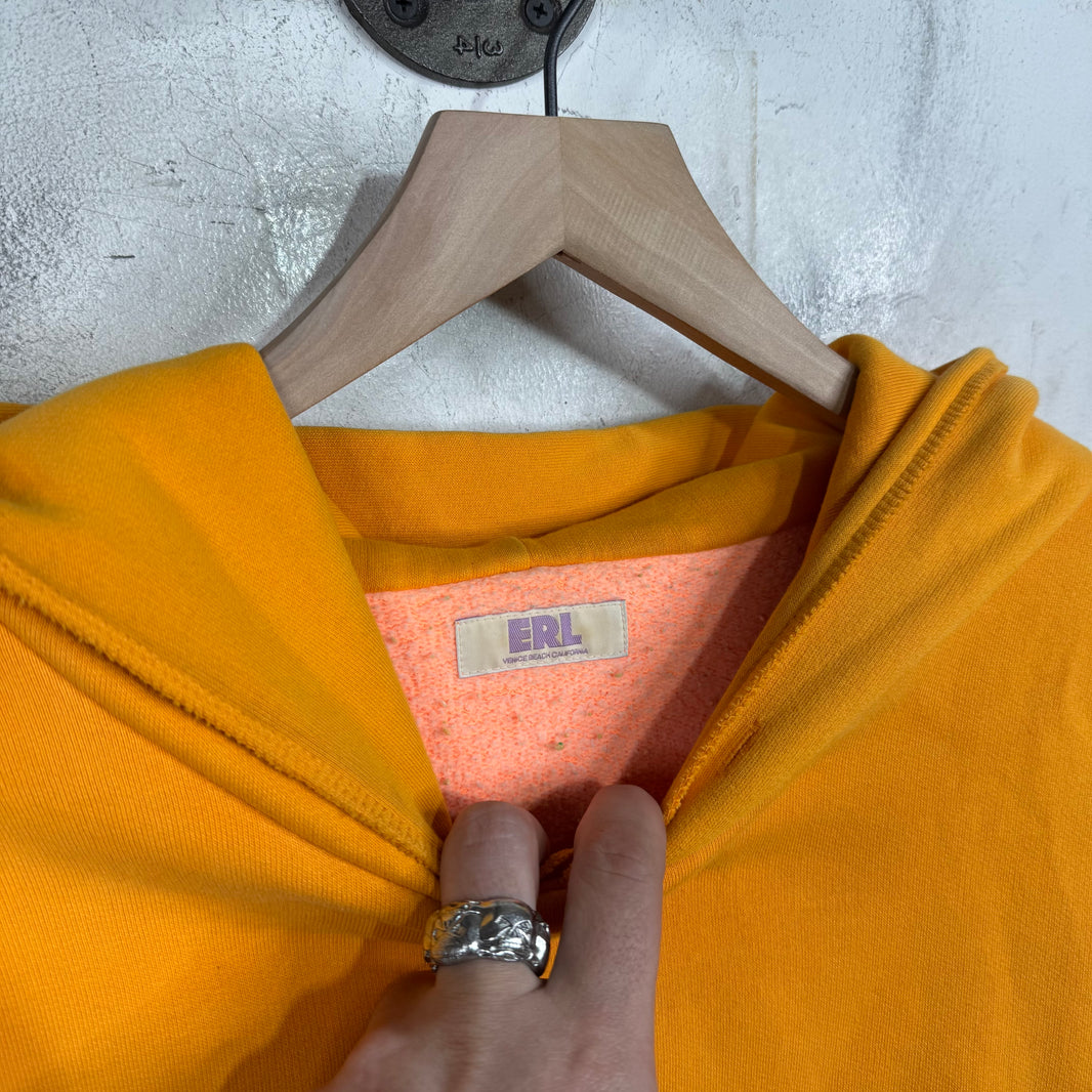 ERL Orange Two Toned Swirl Hoodie