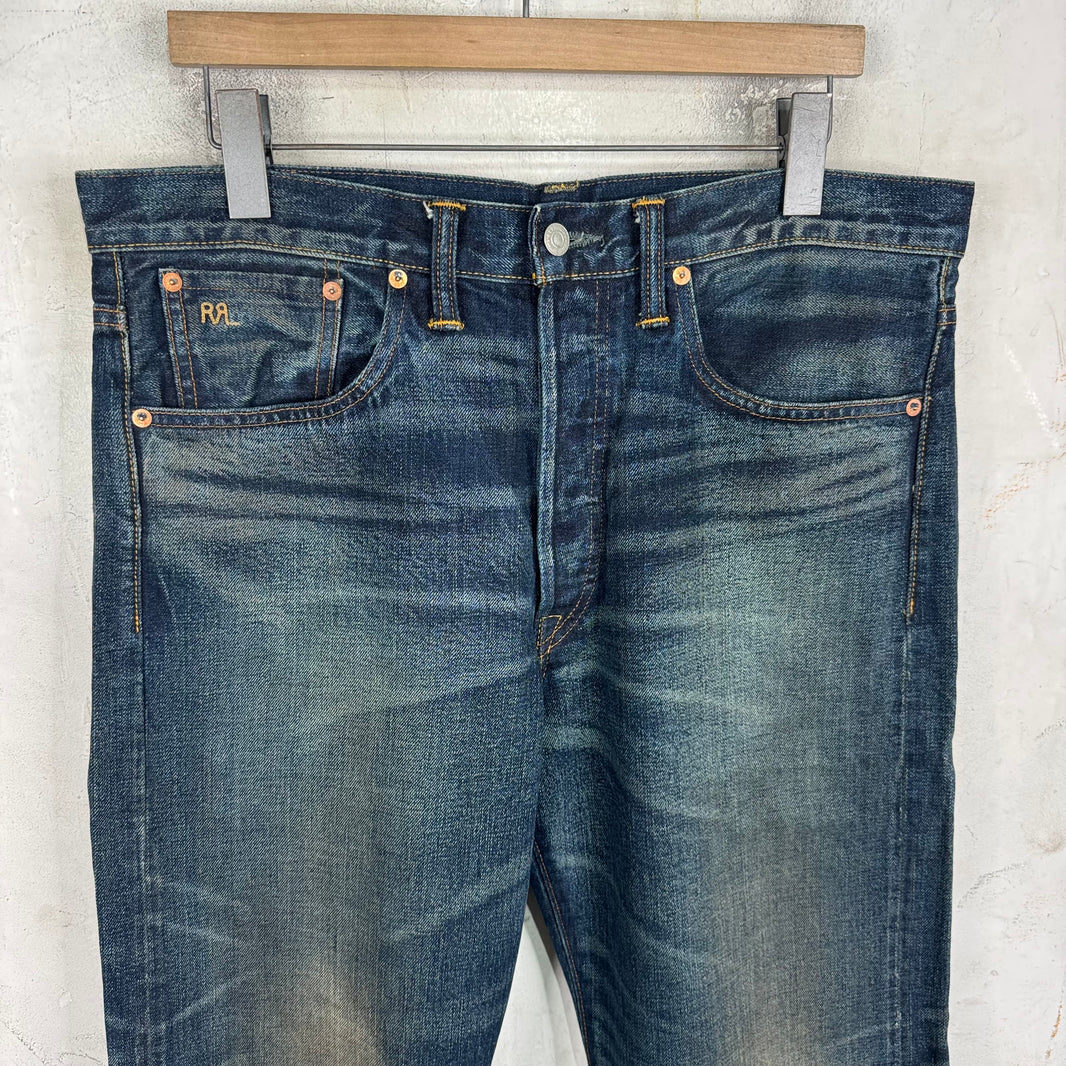 RRL Looser Fit Medium Wash Jeans