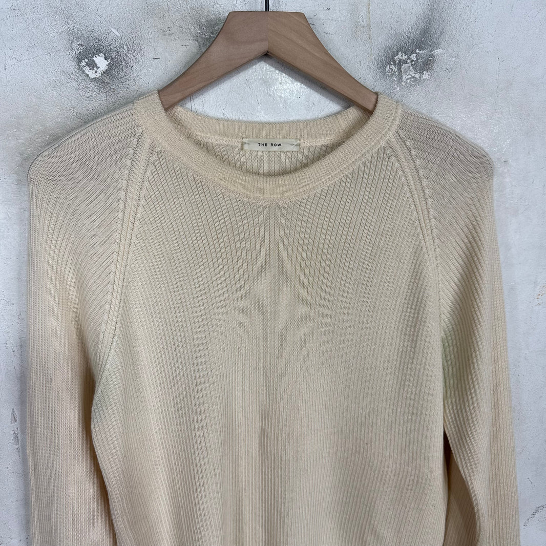 The Row Cream Cashmere Sweater