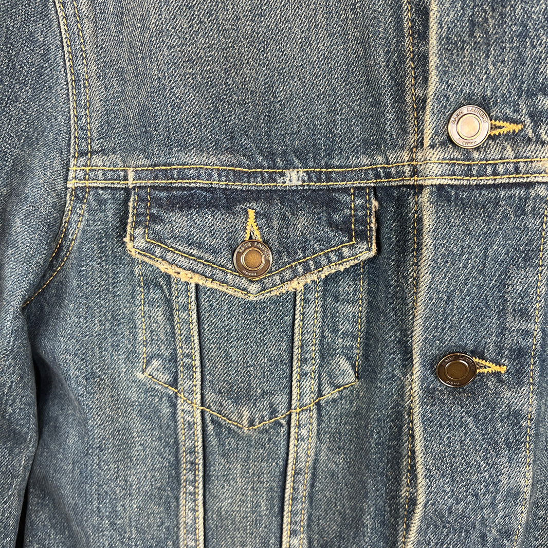Saint Laurent 2016 Mud Wash Denim Jacket