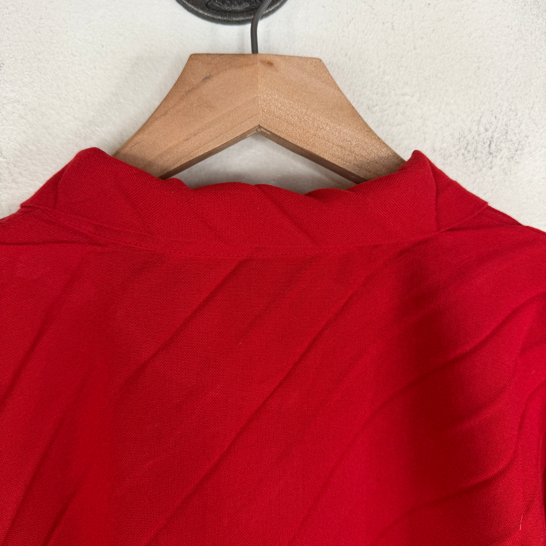 Issey Miyake Me Pleats Red L/S Shirt