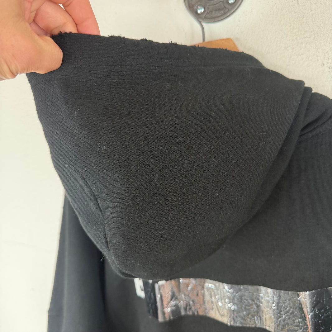 Balenciaga Silver Tape Zip-Up Hoodie