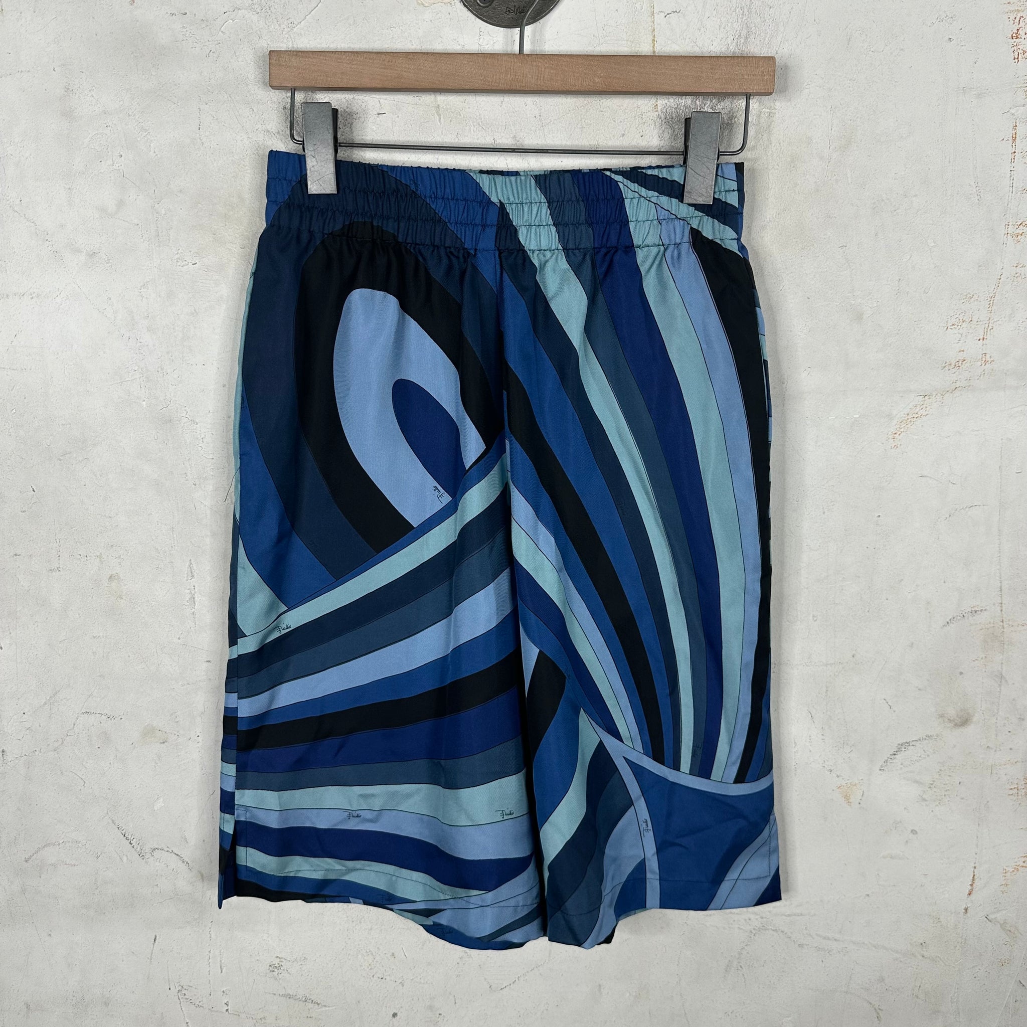 Emilio Pucci Silk Wave Shorts