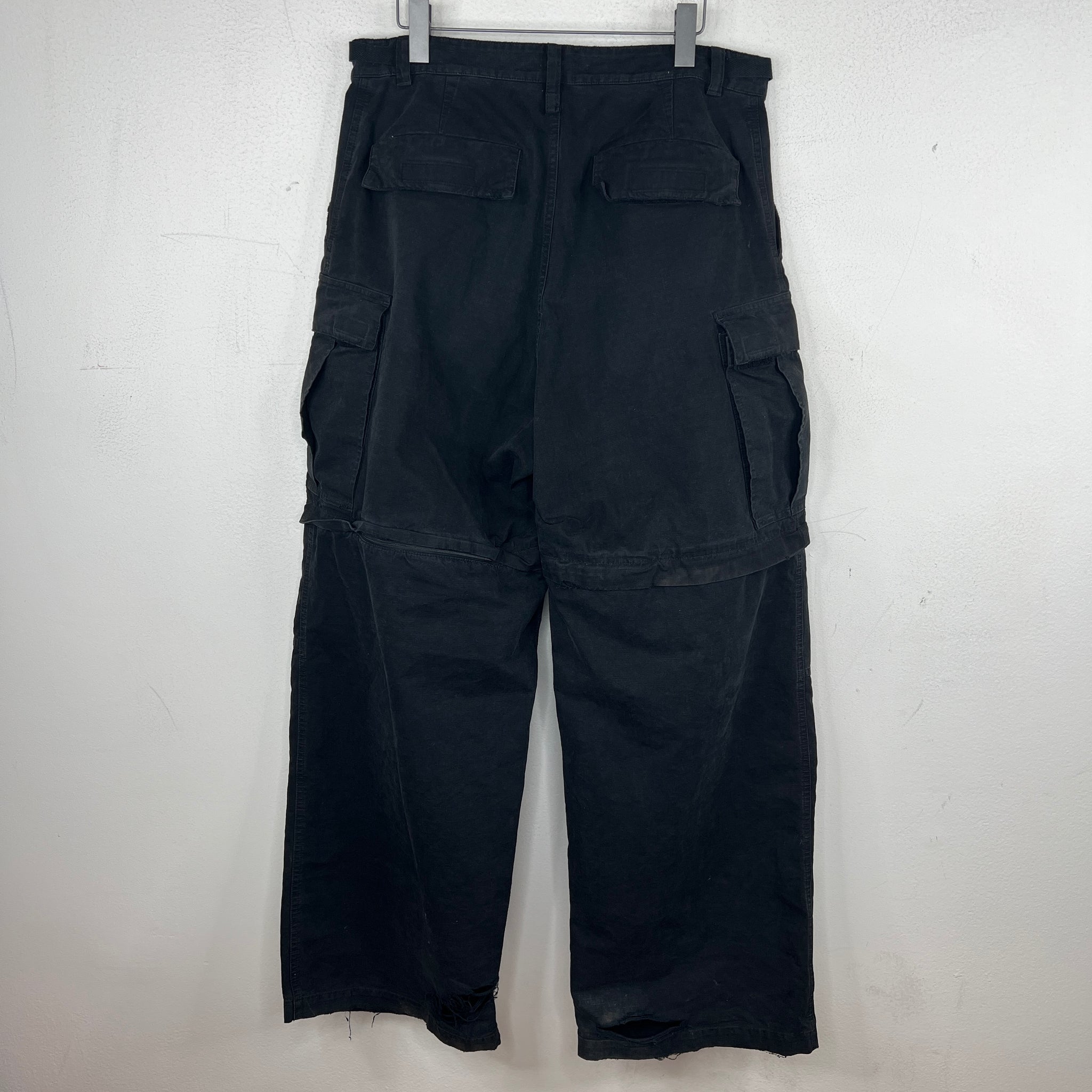 Balenciaga Black Convertible Cargo Pants