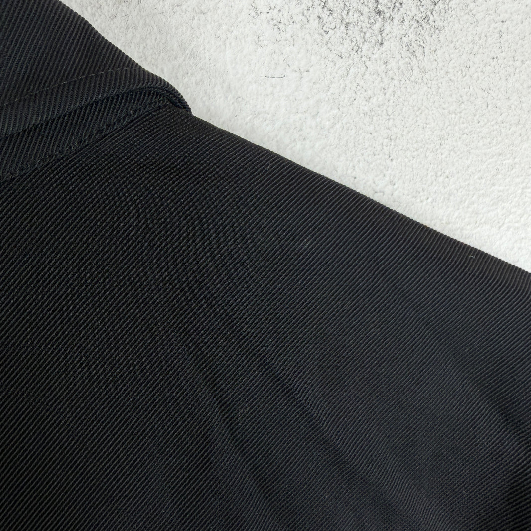 Balenciaga Small Fit Black Twill Button Up LS Shirt