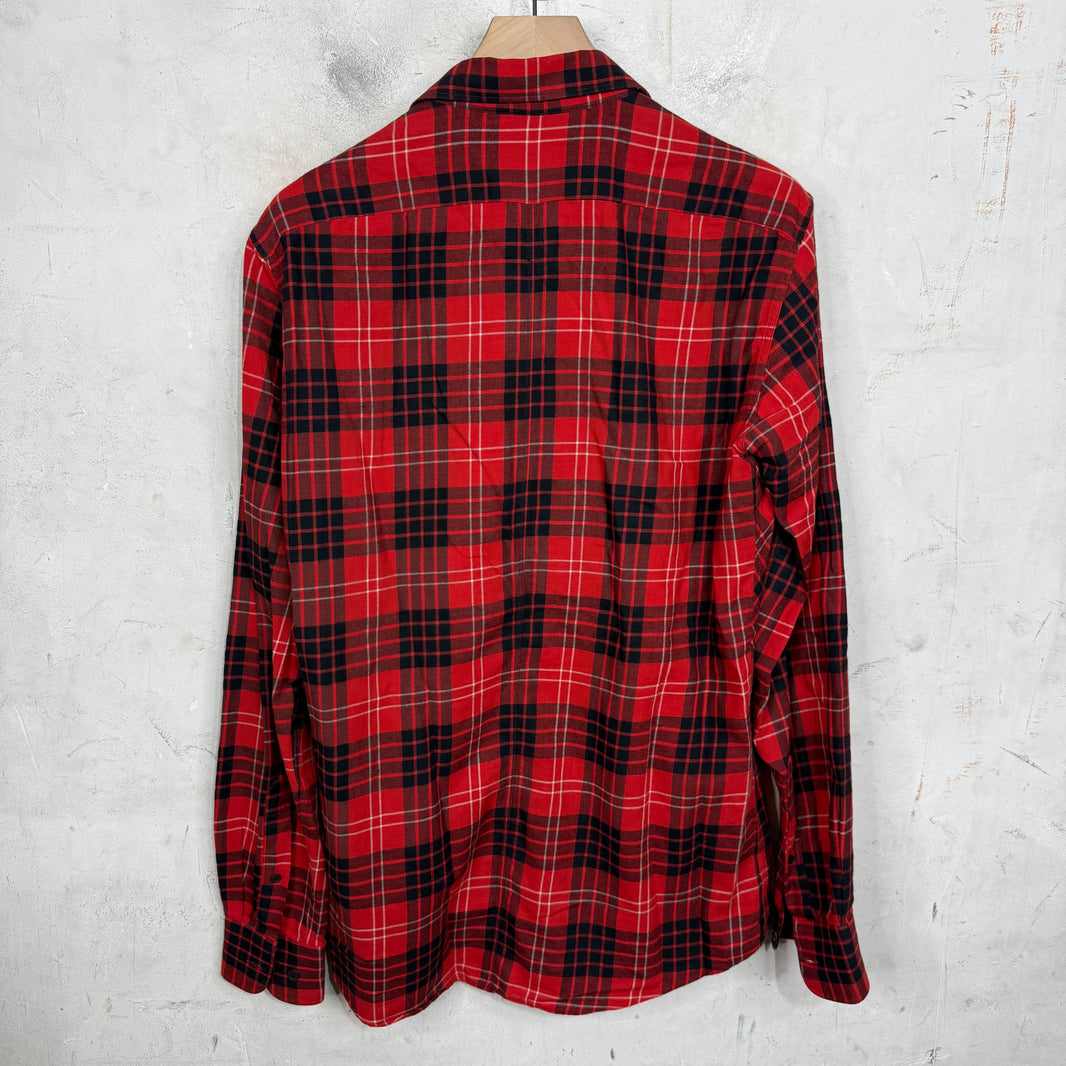 Dries Van Noten Red Plaid Flannel