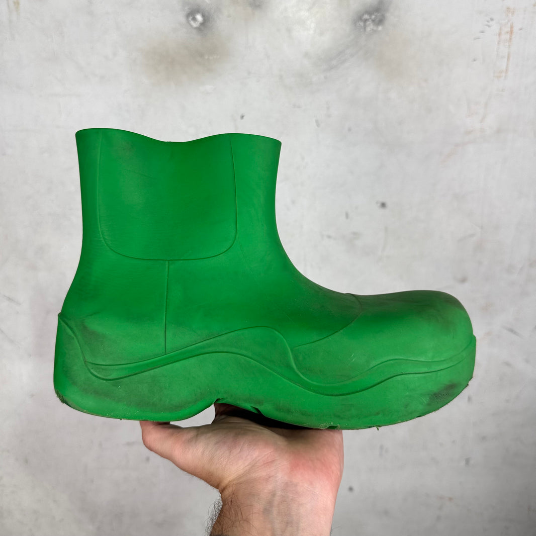 Bottega Veneta Green Rubber Puddle Boots