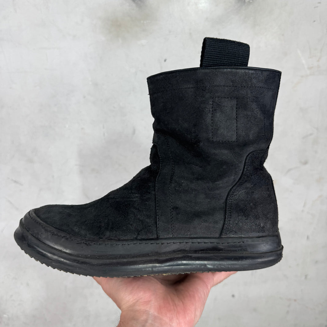 Rick Owens Suede Pull Boots